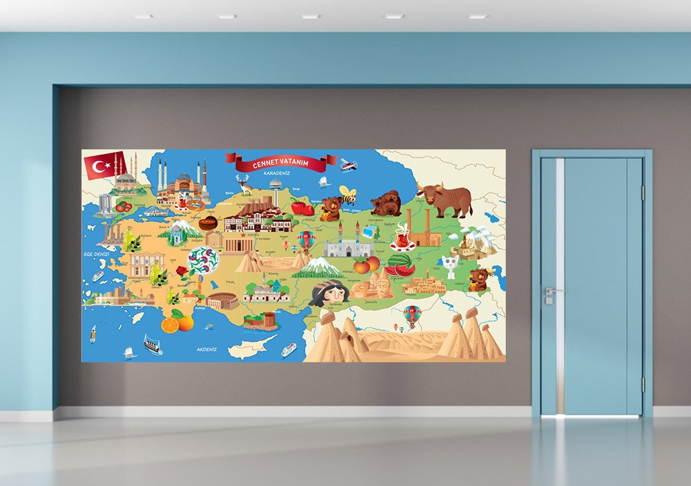 Türkiye Turizm Haritası Posteri