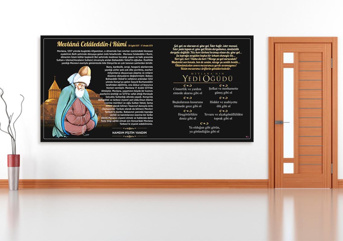 Mevlana’nın Yedi Öğüdü Okul Posteri 2