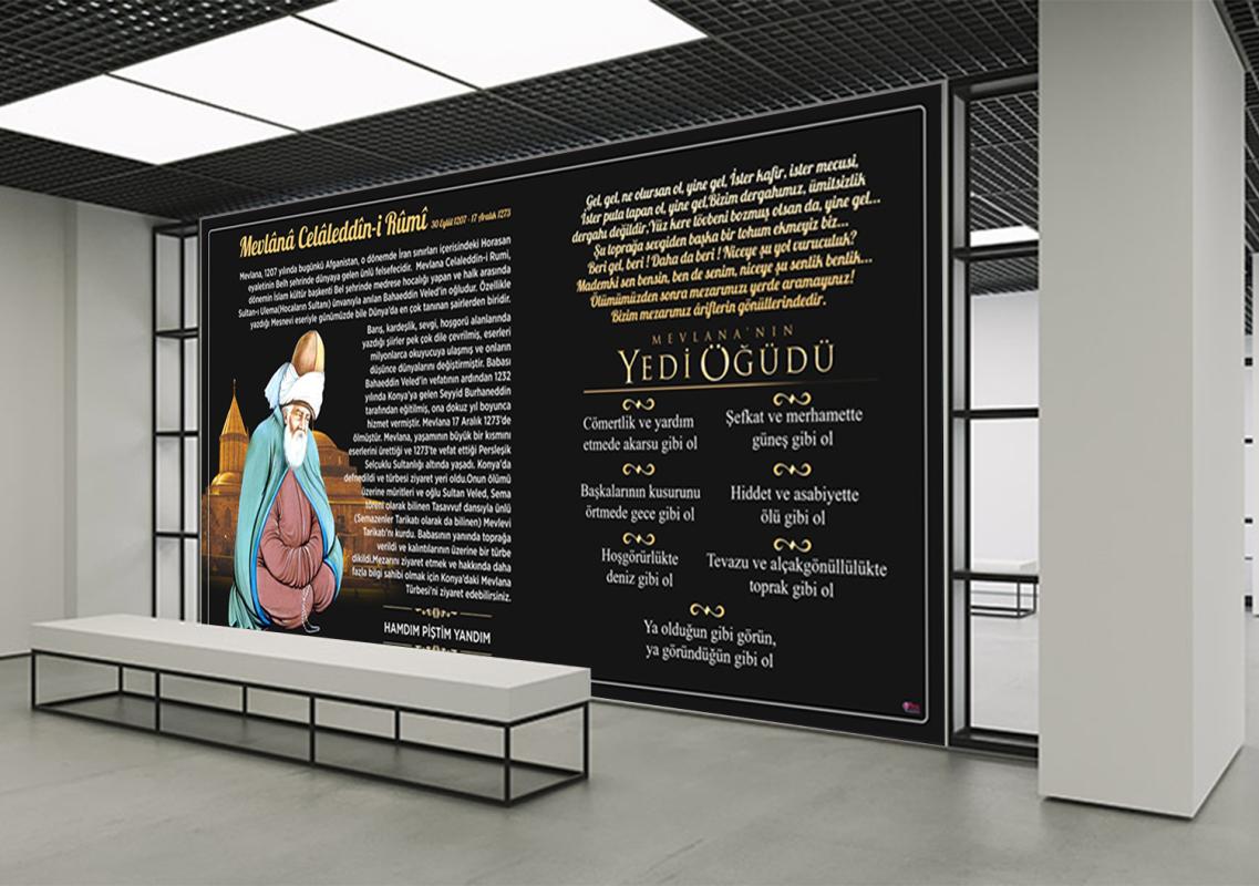 Mevlana’nın Yedi Öğüdü Okul Posteri 2