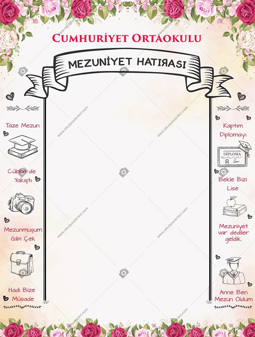 Mezuniyet Köşesi Ortaokul Hatıra Perdesi