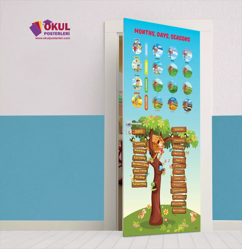 Months Days Seasons İngilizce Kapı Giydirme 26