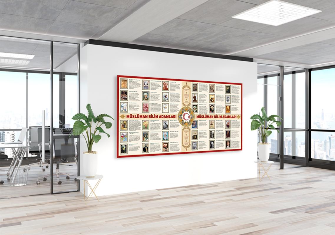 Müslüman Bilim Adamları Okul Posteri