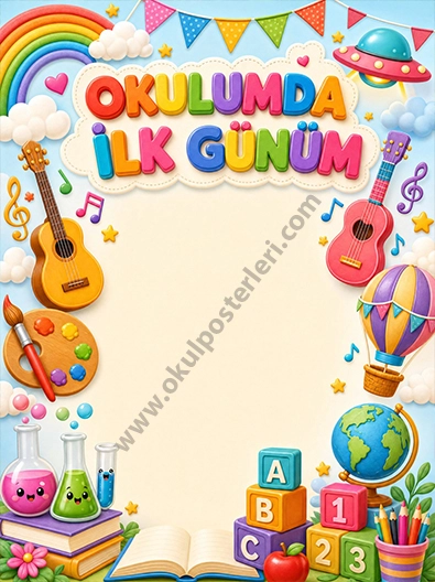 Okulumda İlk Günüm Hatırası Branda 4