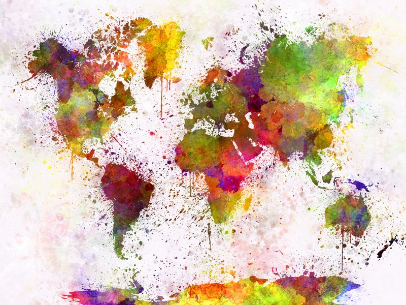 Dünya-Haritası-Rengarenk
