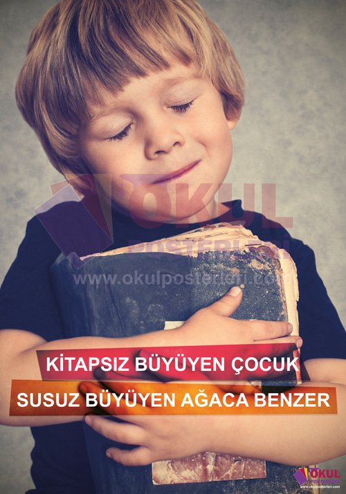 Kitap Okuma 2 Okul Posteri