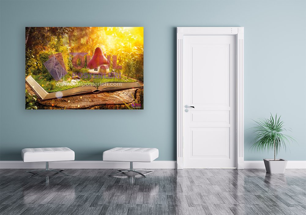 Kitap Okuma 3 Okul Posteri