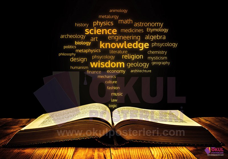 Kitap Okuma 4 Okul Posteri