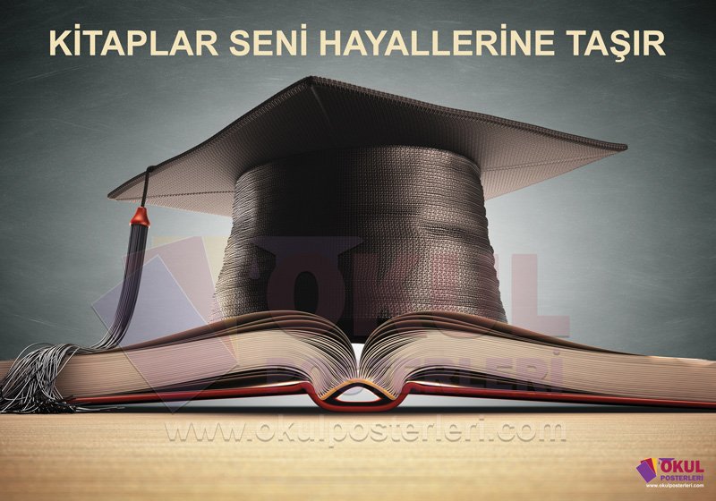 Kitap Okuma 6 Okul Posteri