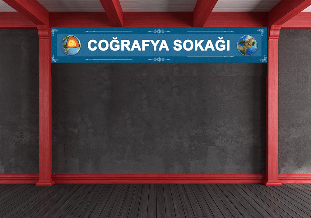 Coğrafya Koridoru Tabelası