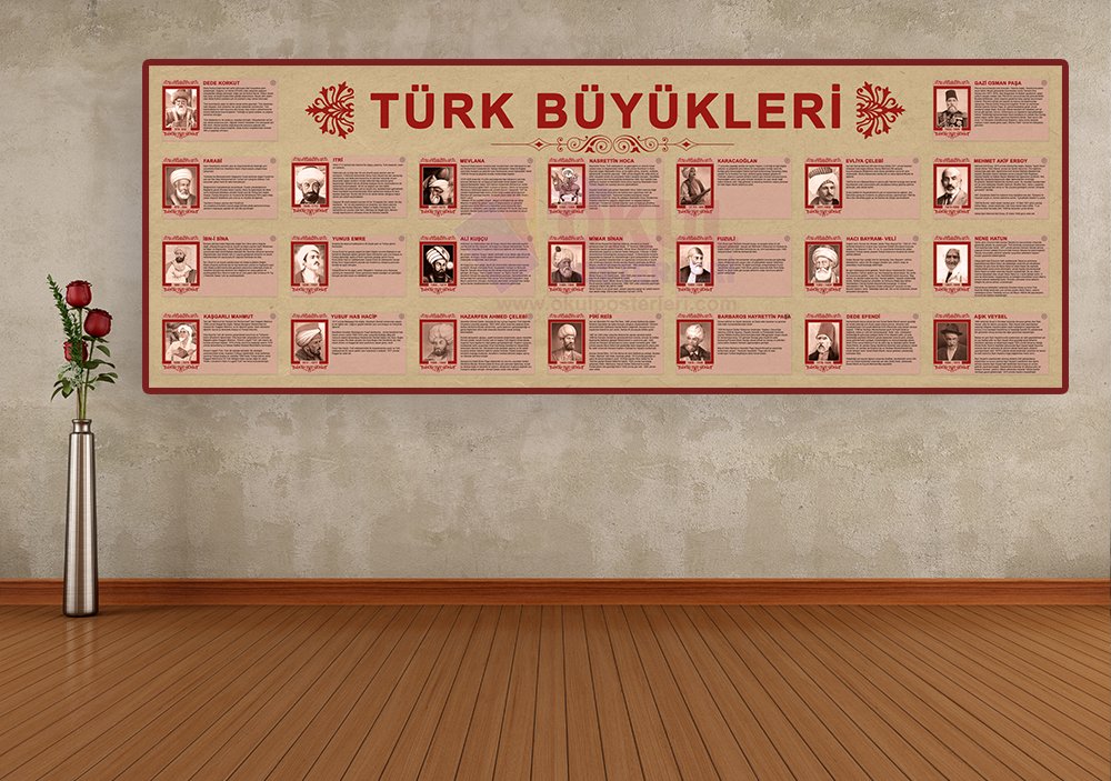 Türk Büyükleri Okul Posteri