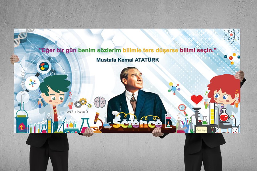 Atatürk ve Bilim Okul Posteri