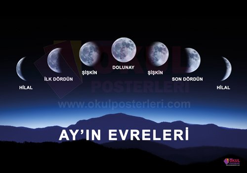 Ayın Evreleri Okul Posteri