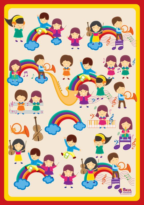 Müzisyen Çocuklar Okul Posteri