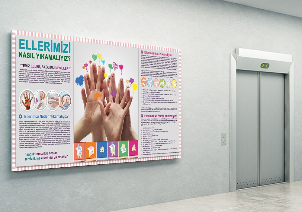 Ellerimizi Nasıl Yıkamalıyız Okul Posteri