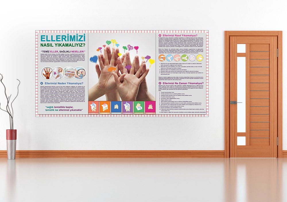 Ellerimizi Nasıl Yıkamalıyız Okul Posteri