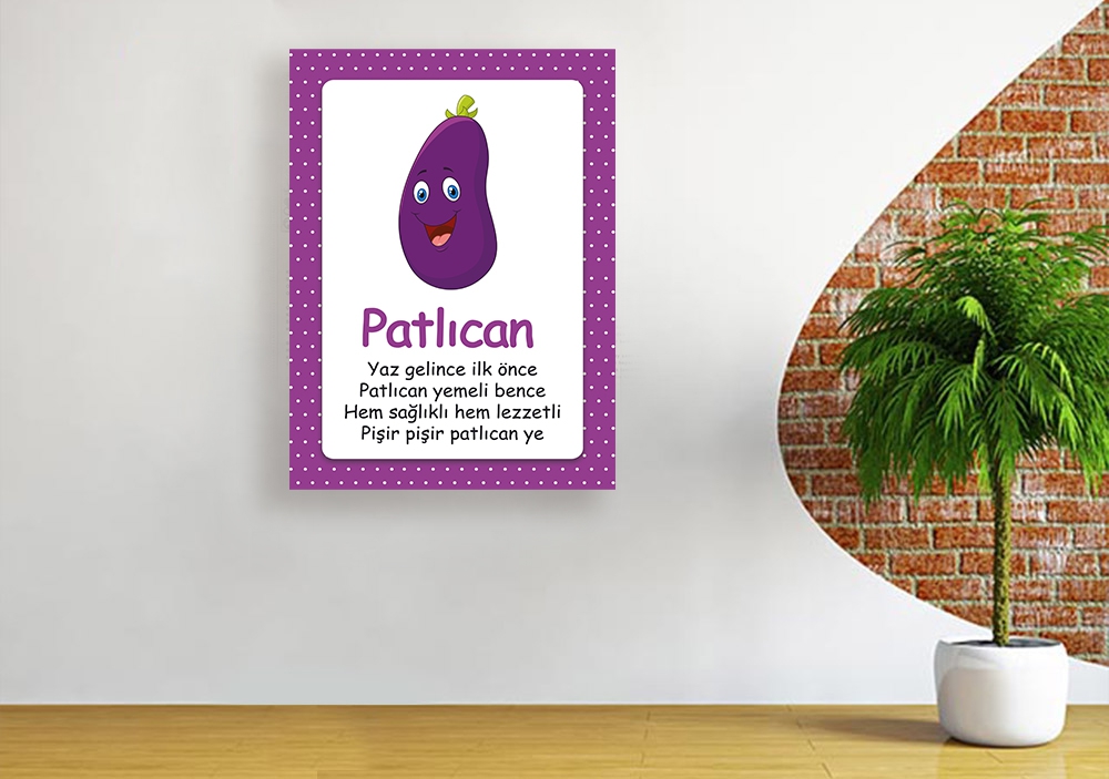 Sevimli Patlıcan Okul Posteri