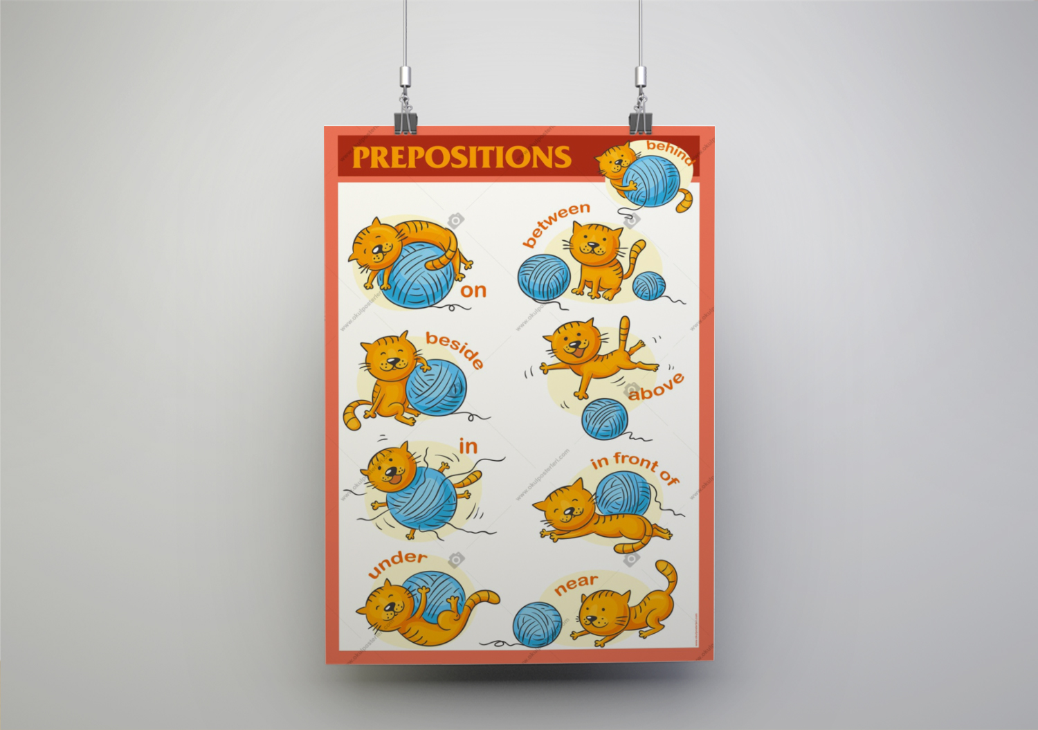 Prepositions  Okul Posteri