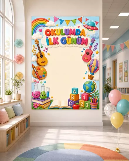 Okulumda İlk Günüm Hatırası Branda 4