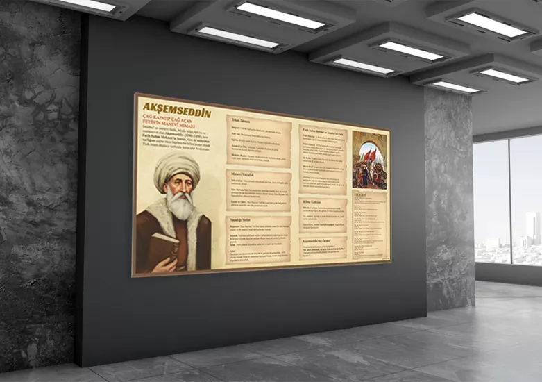 Çağ Kapatıp Çağ Açan Fethin Manevi Mimarı: Akşemseddin Eğitim Posteri