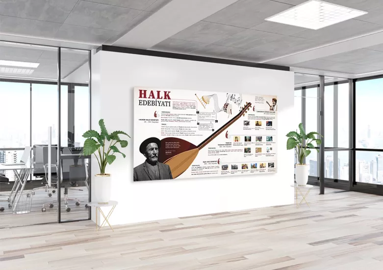 Halk Edebiyatı Edebiyat Posteri