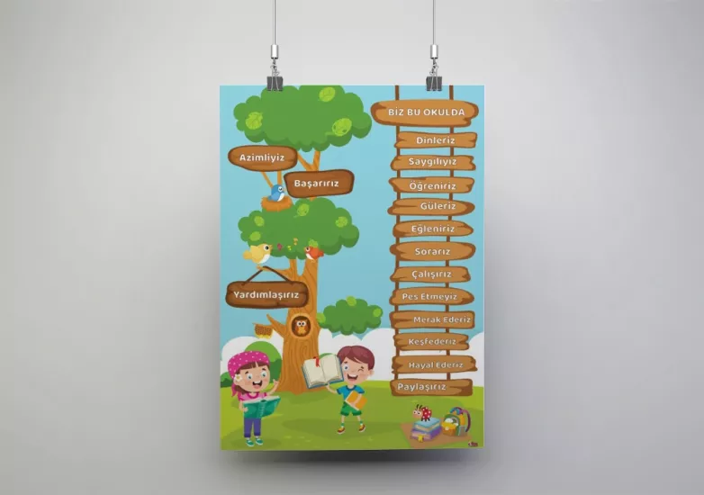 biz Bu Okulda İlkokul Posteri 
