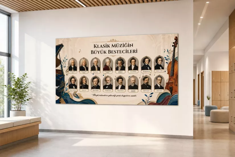 Klasik Müziğin Büyük Bestecileri Okul Posteri