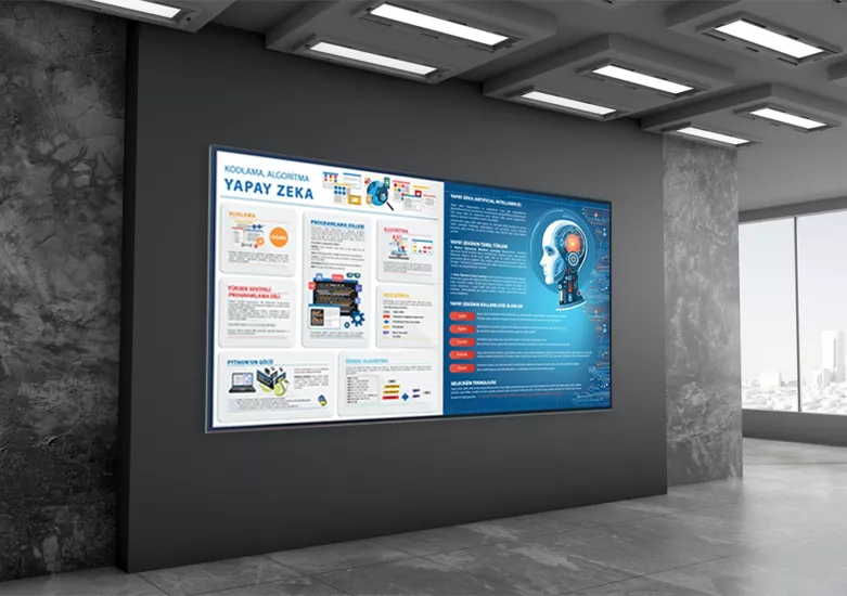 Kodlama Algoritma ve Yapay Zeka Okul Posteri