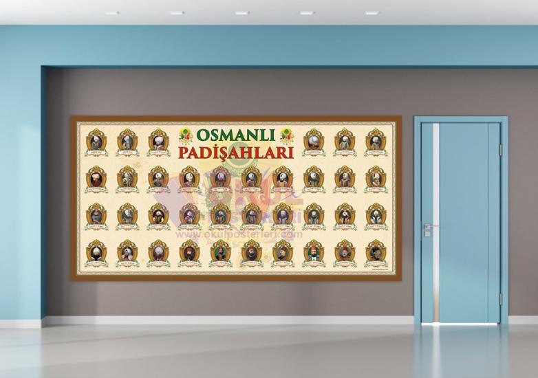 Osmanlı Padişahları Okul Posteri