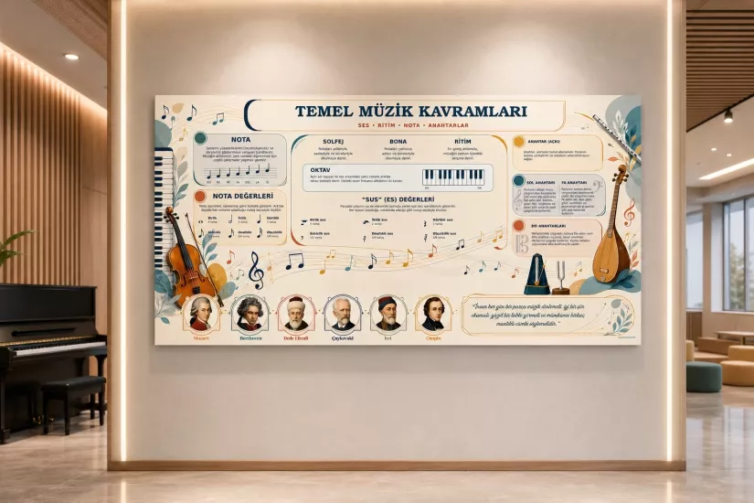 Temel Müzik Kavramları Okul Posteri