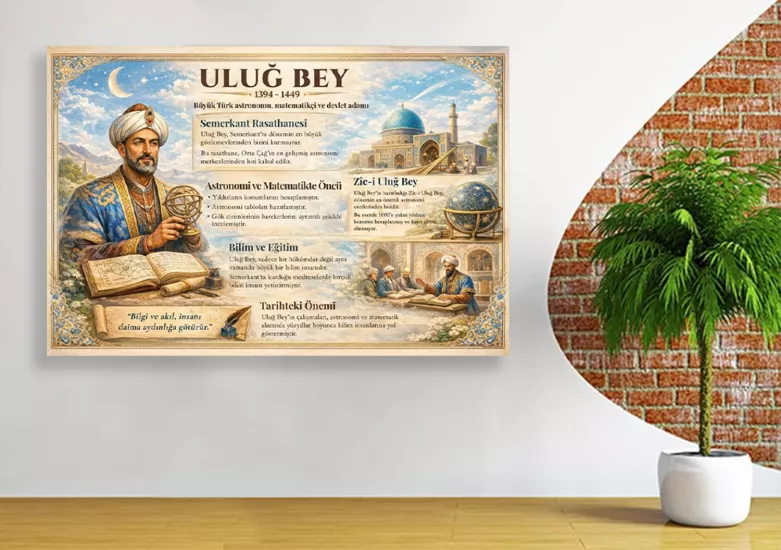 Astronomi ve Matematiğin Sultanı Uluğ Bey Okul Posteri