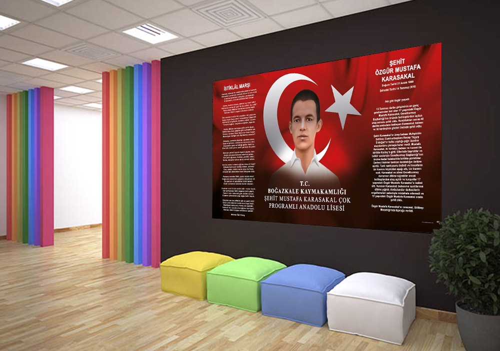 Okul Şehit Köşesi Okul Posteri