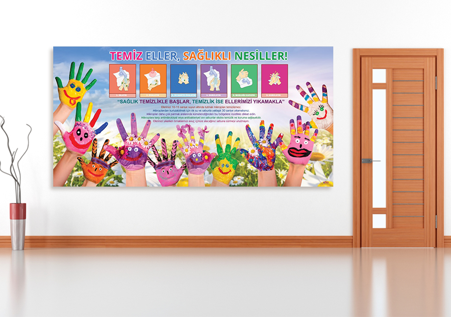 Temiz Eller Sağlıklı Nesiller Okul Posteri