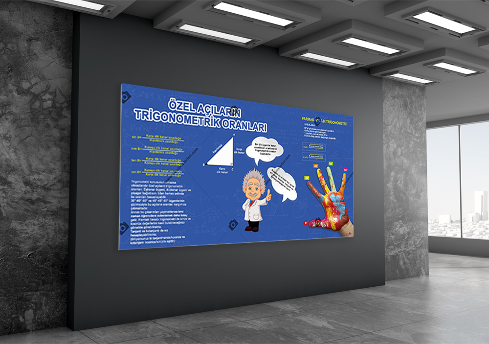 Özel Açıların Trigonometrik Oranları Okul Posteri