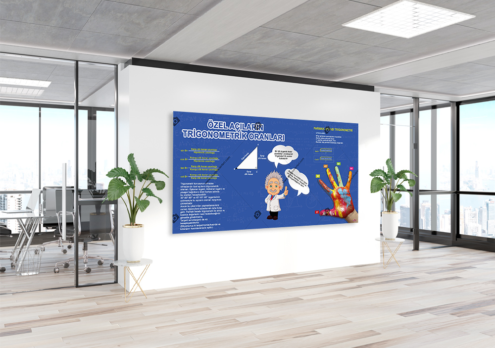 Özel Açıların Trigonometrik Oranları Okul Posteri