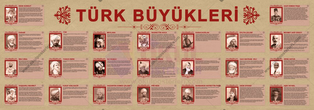 Türk Büyükleri Okul Posteri