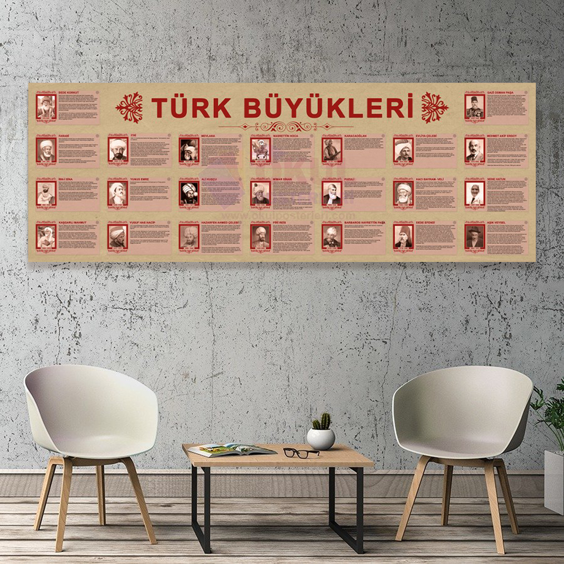 Türk Büyükleri Okul Posteri