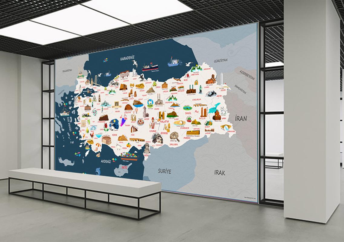 Türkiye Turizm Haritası Posteri 3