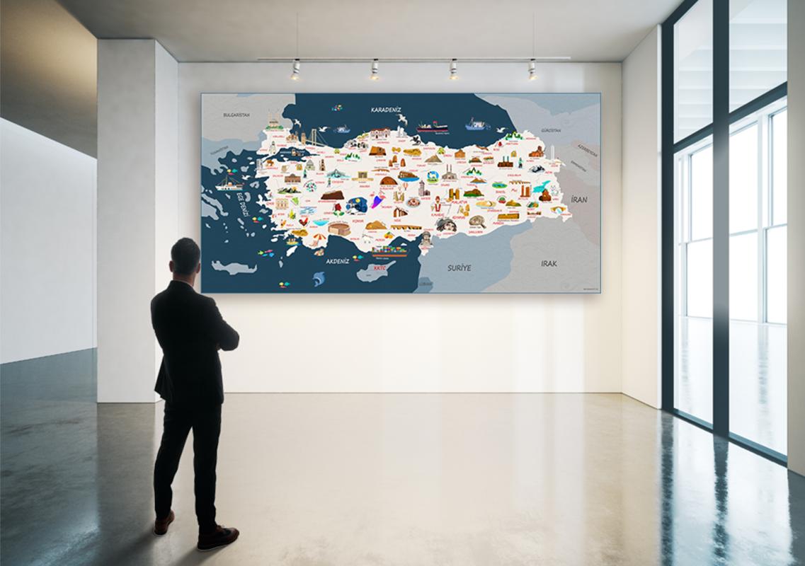 Türkiye Turizm Haritası Posteri 3