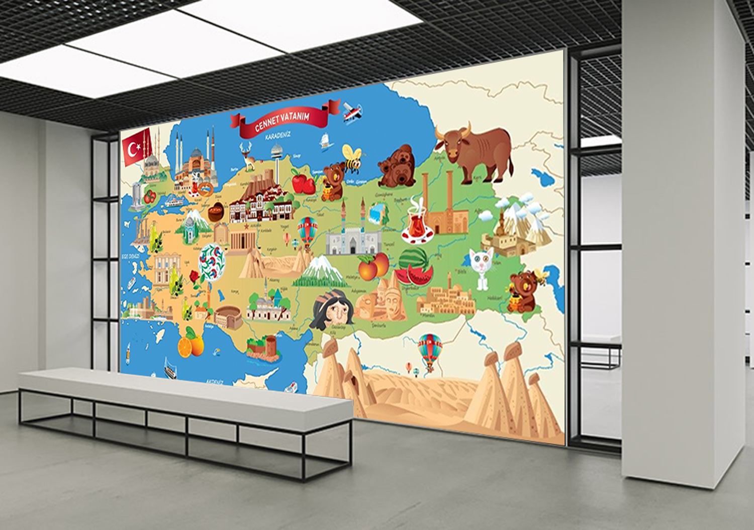 Türkiye Turizm Haritası Posteri