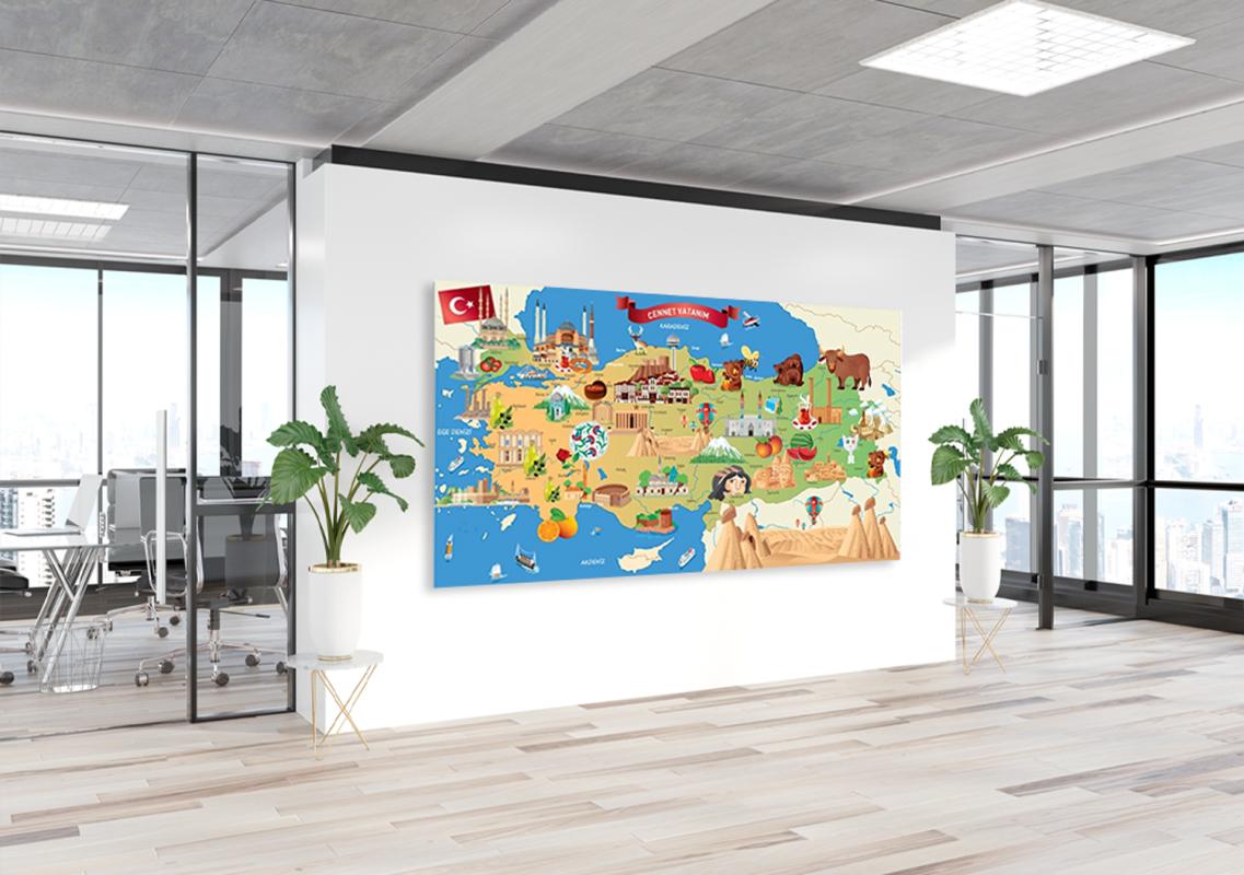 Türkiye Turizm Haritası Posteri
