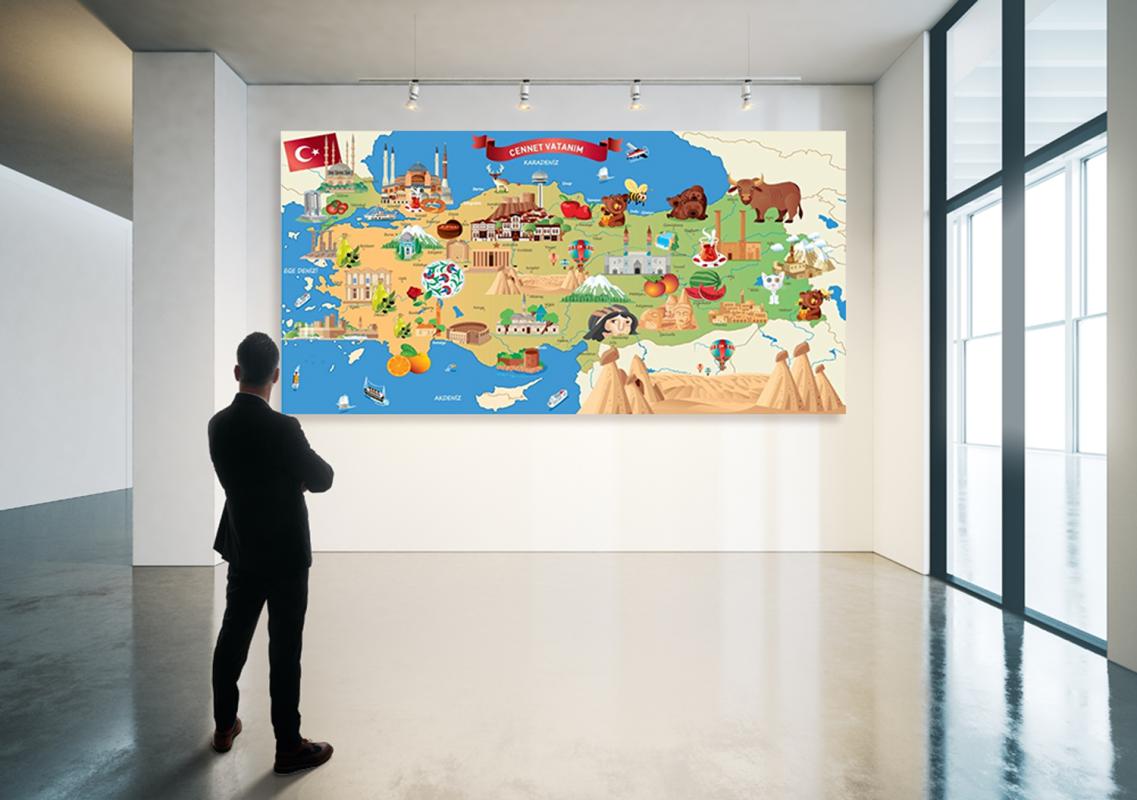 Türkiye Turizm Haritası Posteri