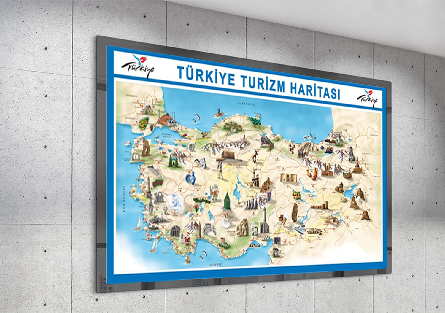 Türkiye Turizm Haritası Posteri 2
