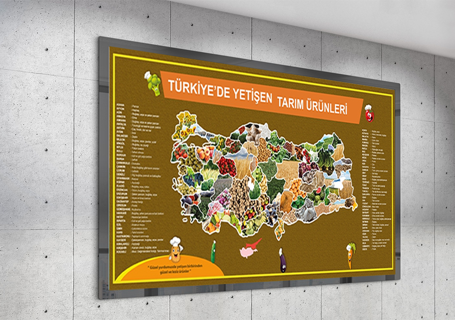 Türkiye’de Yetişen Tarım Ürünleri Okul Posteri