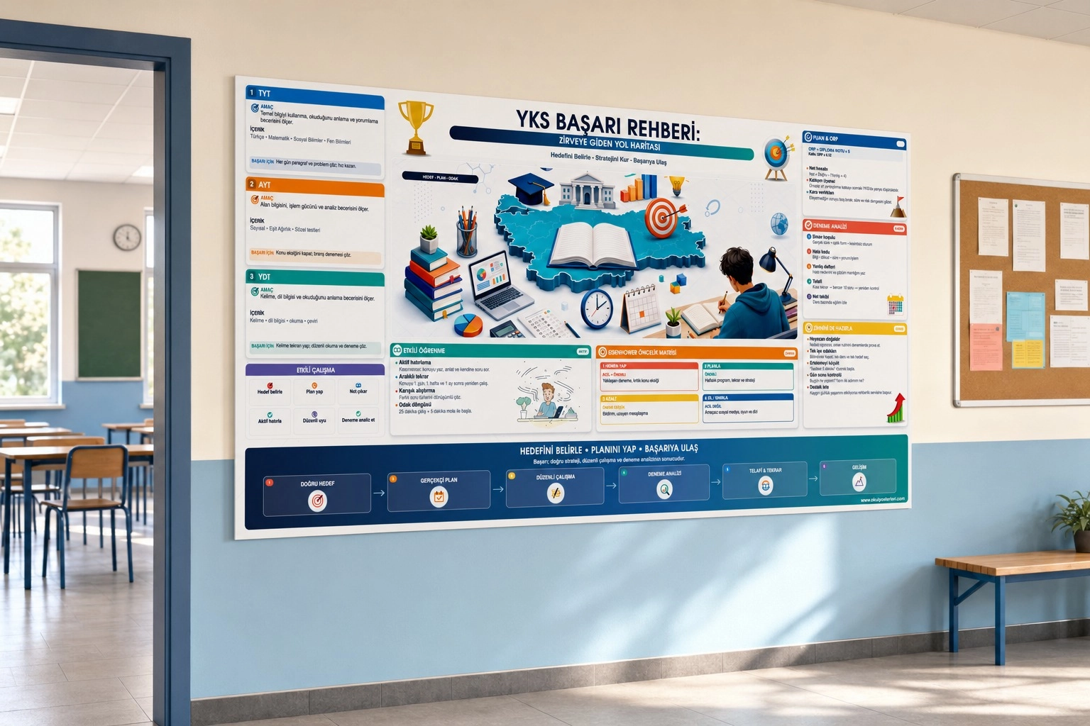 YKS Başarı Rehberi Okul Posteri
